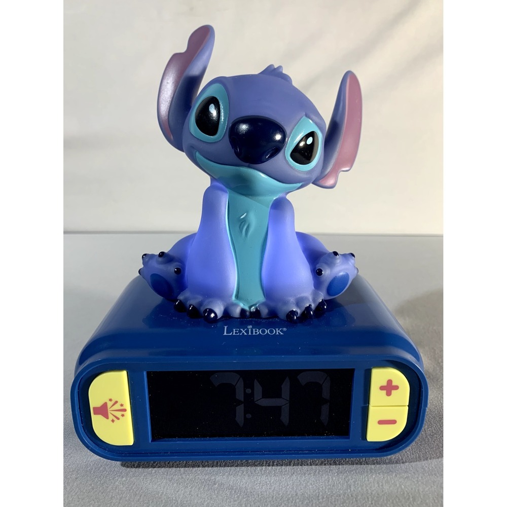 Disney Stitch‎ Alarm Clock Night Light Lexibook Lilo & Stitch Blue Tested RL800D